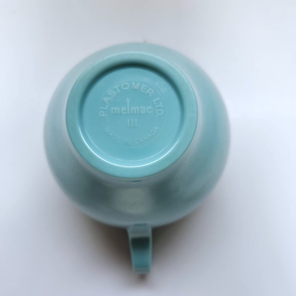 Melmac III Creamer Turquoise Vintage1960s Plastomer Ltd. Made In Canada - Picture 6 of 6